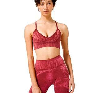 Lululemon Ebb To Street Bra A/B Stone Wash Chianti‎ Ribbed Strappy 6
